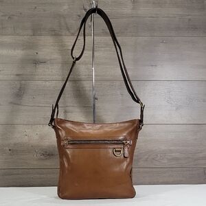 Men's Coach Bleeker Legacy Brown Leather Crossbody Shoulder Bag 70488